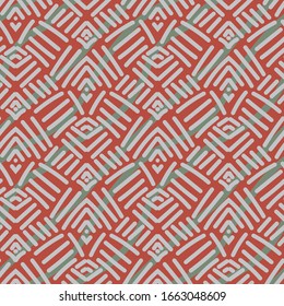 abstract geometric ethnic seamless vector pattern with lines