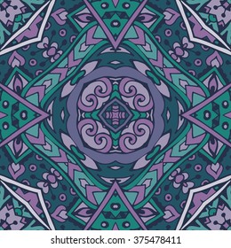 abstract geometric  ethnic seamless vector pattern ornamental. Hand drawn doodle graphic print