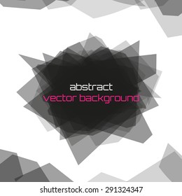 Abstract geometric explosion banner. Vector illustration.