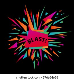 Abstract geometric explosion, special offer, add , sale, promotion banner template