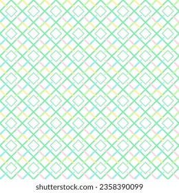 Motif abstrait géométrique tissu harmonieux en vert et blanc Aqua