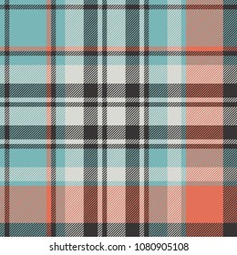 Abstract geometric fabric texture seamless pattern. Vector illustration.