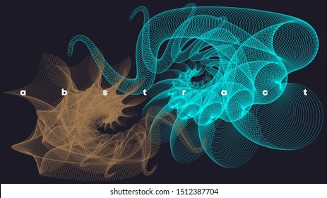 Abstract geometric fantasy background, vector