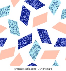 Abstract geometric fashion design  pattern, in memphis style