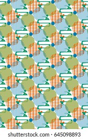 Abstract geometric fashion design print triangle pattern
