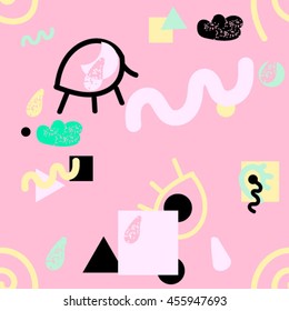 abstract geometric fashion print pattern vector background 