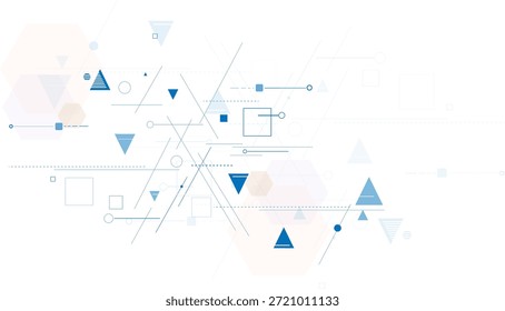 Abstract geometric featuring black triangles design.
