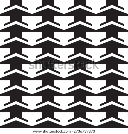 Abstract Geometric Figure Monotone Seamless Pattern Repetitive Background Design
