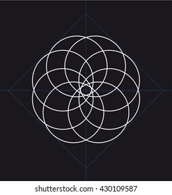 abstract geometric figure on black background