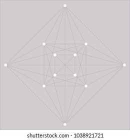 abstract geometric figure with points in nodes