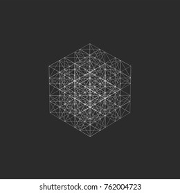 Figura geométrica abstracta. Ilustración vectorial.