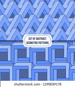 abstract geometric figures pattern set vector background 