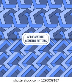 abstract geometric figures pattern set vector background 