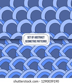 abstract geometric figures pattern set vector background 