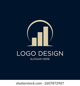 Abstract Geometric Finance Stock Exchange, Stock Chart Logo