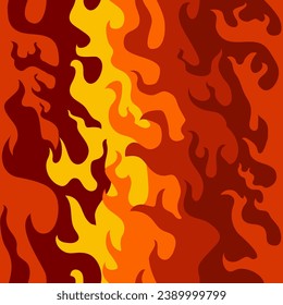 Abstract geometric fire. Seamless pattern