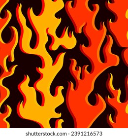 Abstract geometric fire. Seamless pattern