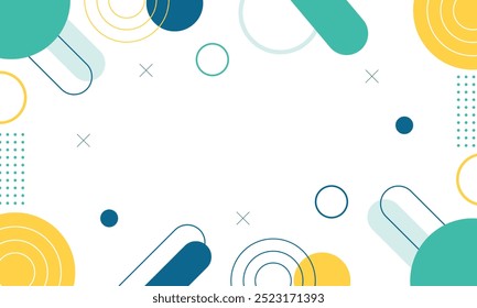 Diseño plano geométrico abstracto, fondo abstracto de diseño plano