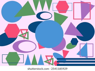 Abstract geometric flat design background vector