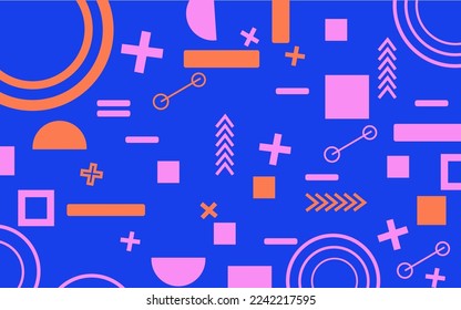 Abstract geometric flat shape pattern illustration