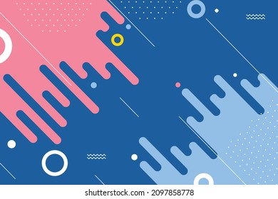 Abstract geometric flat shapes background