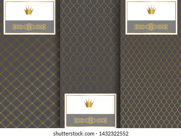 Abstract geometric floral art decor golden background template for menu card, invitation design in vector