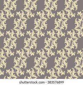 Abstract geometric floral classic pattern ornament. Vector background for cards, web, fabric, textures, wallpapers, tile, mosaic. Beige color