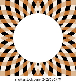 Abstract geometric floral frame pattern. Vector Illustration.