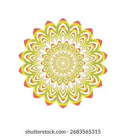 Abstract Geometric Floral Mandala Vector - Intricate Symmetrical Ornate Ornament Design