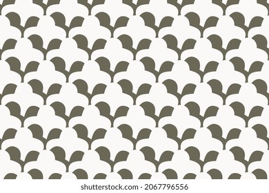 Abstract geometric floral motif pattern simple silhouettes continuous background. Modern geo ditsy floral lux fabric design textile swatch ladies dress, man shirt all over print block vector graphic.