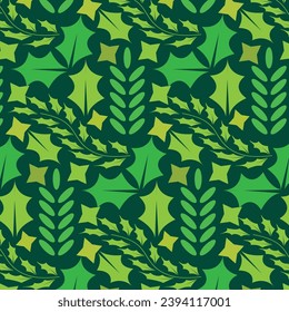 Abstract geometric and floral pattern background, luxury natural pattern, stylish texture vector illustration