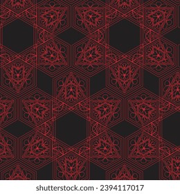 Abstract geometric and floral pattern background, luxury natural pattern, stylish texture vector illustration