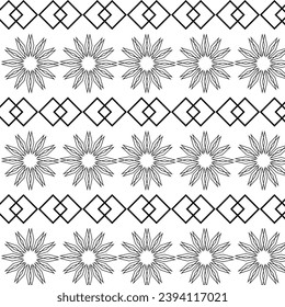 Abstract geometric and floral pattern background, luxury natural pattern, stylish texture vector illustration