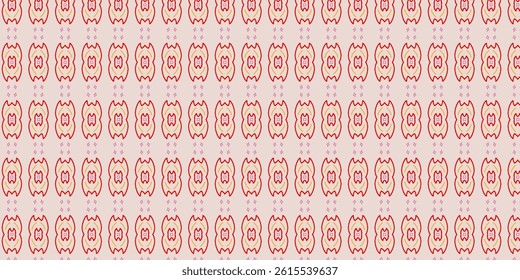 Abstract Geometric Floral Pattern in Red and Yellow