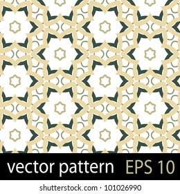 Abstract geometric floral pattern. Seamless vector background