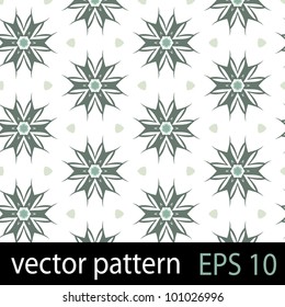 Abstract geometric floral pattern. Seamless vector background