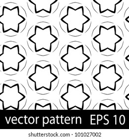 Abstract geometric floral pattern. Seamless vector background