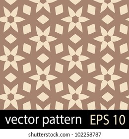 Abstract geometric floral pattern. Seamless vector background