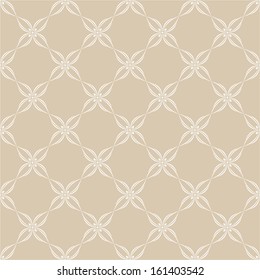 Abstract geometric, floral pattern. Seamless vector background. White texture.