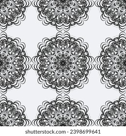 Resumen del patrón floral geométrico. Un fondo transparente, textura vintage