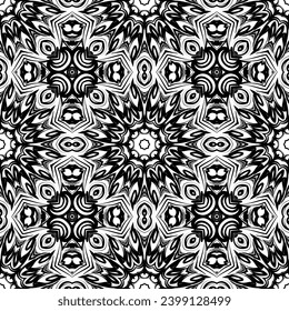 Resumen del patrón floral geométrico. Un fondo transparente, textura vintage