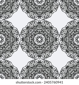 Abstract geometric floral pattern. A seamless background, vintage texture