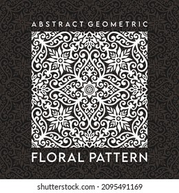 Resumen Vector de patrón floral geométrico