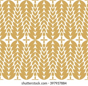 Abstract geometric floral pattern. Vector seamless ornament.