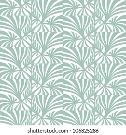 Abstract geometric floral seamless pattern. Ornament background from plant motive in retro art-deco style. Stylizes lace leaves ornamental texture