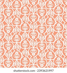 Abstract geometric floral seamless pattern. Modern stylish texture repeating. Vector background.
