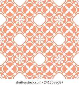 Abstract geometric floral seamless pattern. Modern stylish texture repeating. Vector background.
