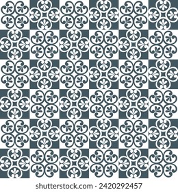 Abstract geometric floral seamless pattern. Modern stylish texture repeating. Vector background.