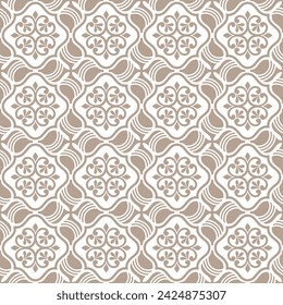 Abstract geometric floral seamless pattern. Modern stylish texture repeating. Vector background.