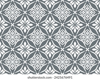 Abstract geometric floral seamless pattern. Modern stylish texture repeating. Vector background.